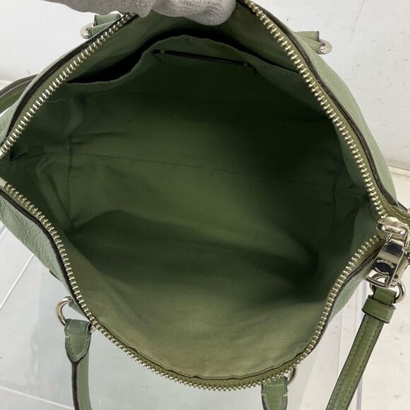 Coach Green Pebbled Leather Mini Emma Satchel Bag F31466 - Picture 6 of 7